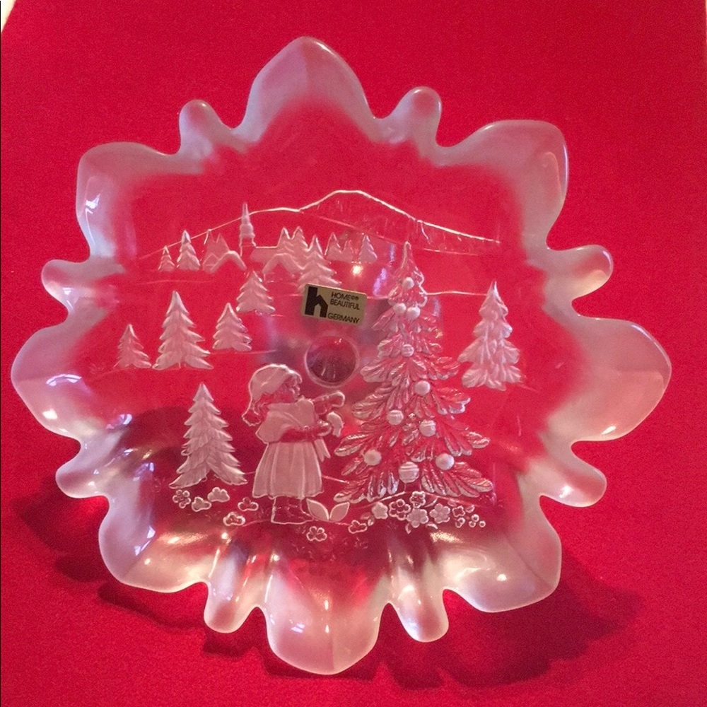 Glass Footed Bon Bon 9 3/4”
